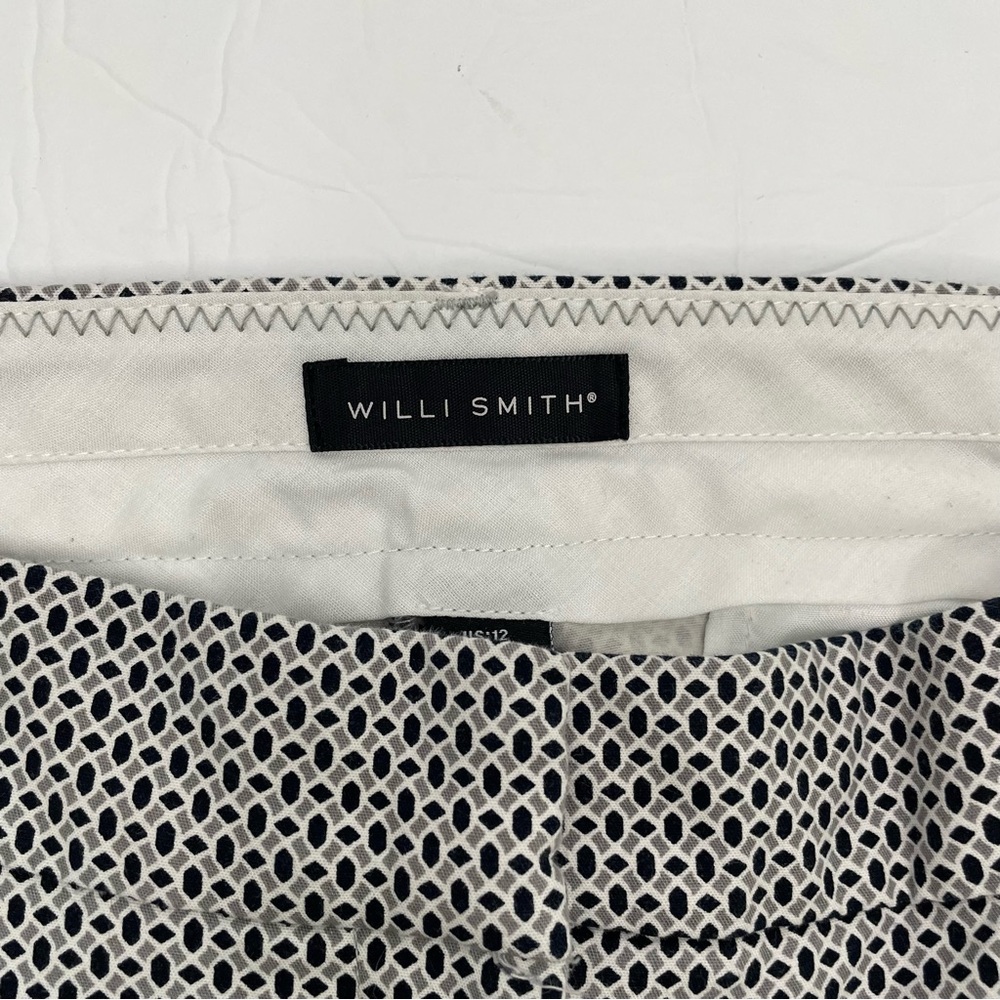Willi Smith Navy‎ Tan Patterned Pants Size 12 Office Siren Corpcore - Picture 9 of 13